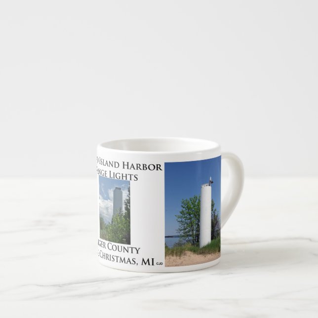 Grand Island Harbour Range Lights Espresso Tasse (Vorderseite Rechts)
