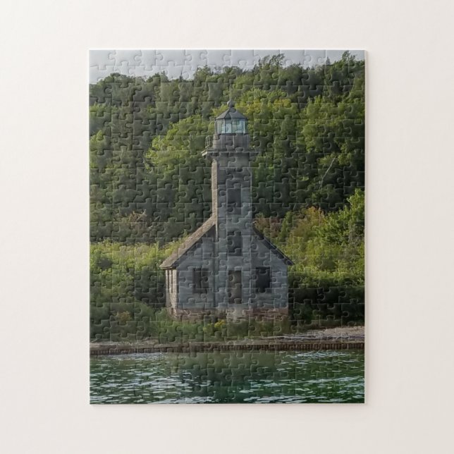 Grand Island Lighthouse Munising Michigan Puzzle (Vertikal)