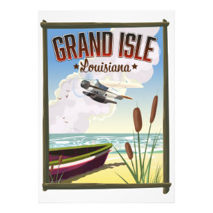 Grand Isle, Louisiana Reiseplakat Fotodruck