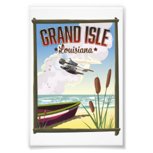 Grand Isle, Louisiana Reiseplakat Fotodruck