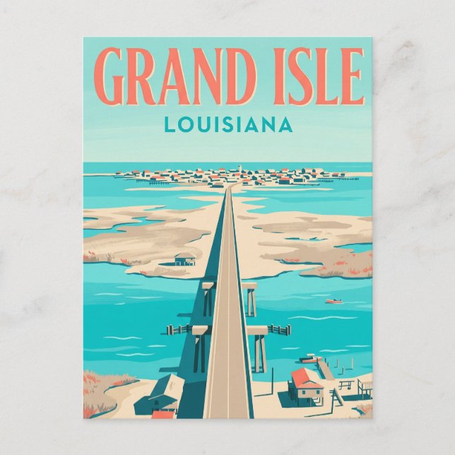 Grand Isle USA Postkarte (Vorderseite)