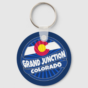 Grand Junction Colorado Fahne platzt Schlüsselanh Schlüsselanhänger