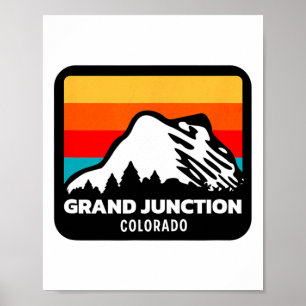 Grand Junction Colorado Skifahrer Snowboardenfamil Poster
