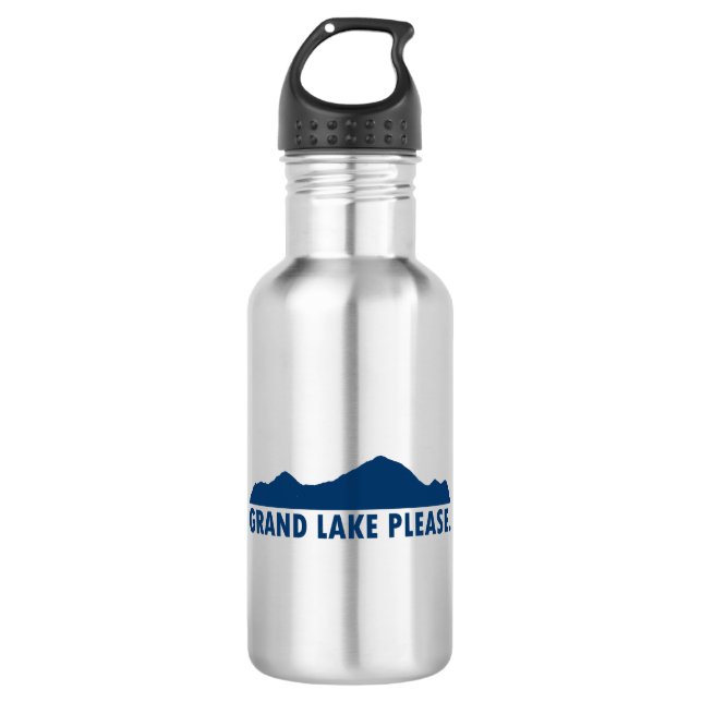Grand Lake Colorado Bitte Edelstahlflasche (Vorderseite)