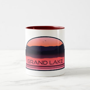 Grand Lake Colorado Red Sunrise Zweifarbige Tasse