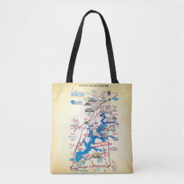 Grand Lake OK Maßkarte 20z Tote Bag