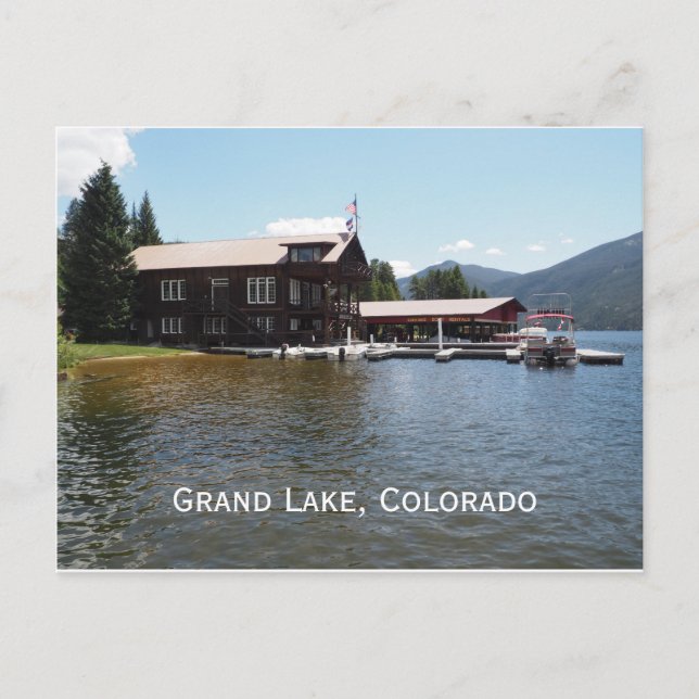 Grand Lake Yacht Club in Grand Lake, Colorado Postkarte (Vorderseite)