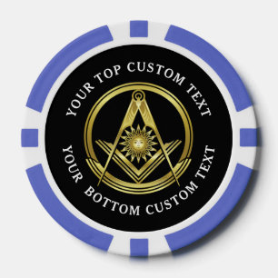 Grand Lodge Masonic Poker Chips Lila und Gold