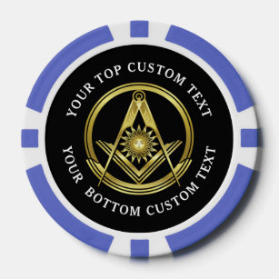 Grand Lodge Masonic Poker Chips   Lila und Gold