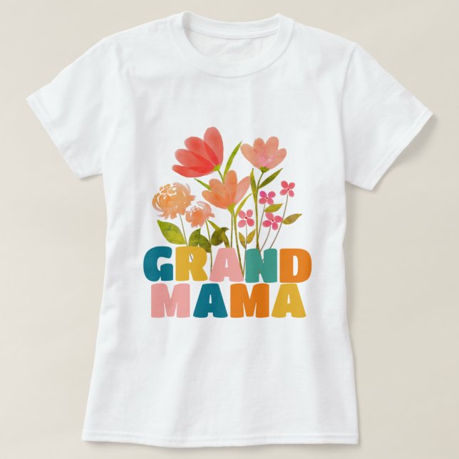 Grand Mama Flower T-Shirt (Design vorne)