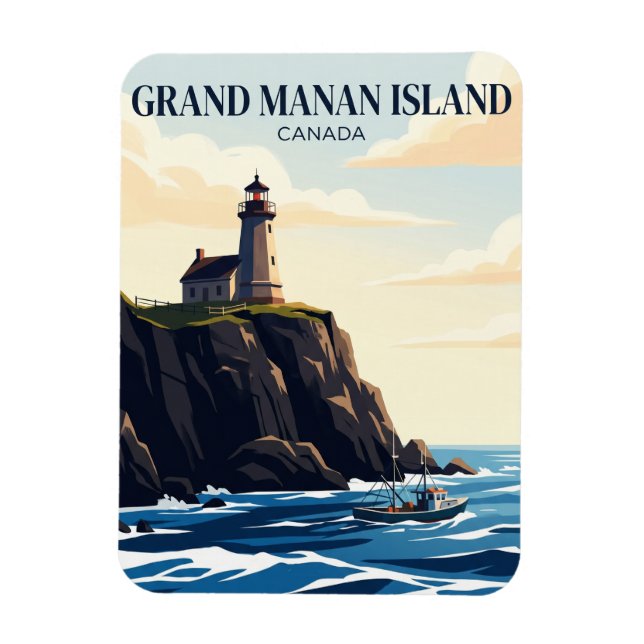 Grand Manan Island Kanada Magnet (Vertikal)