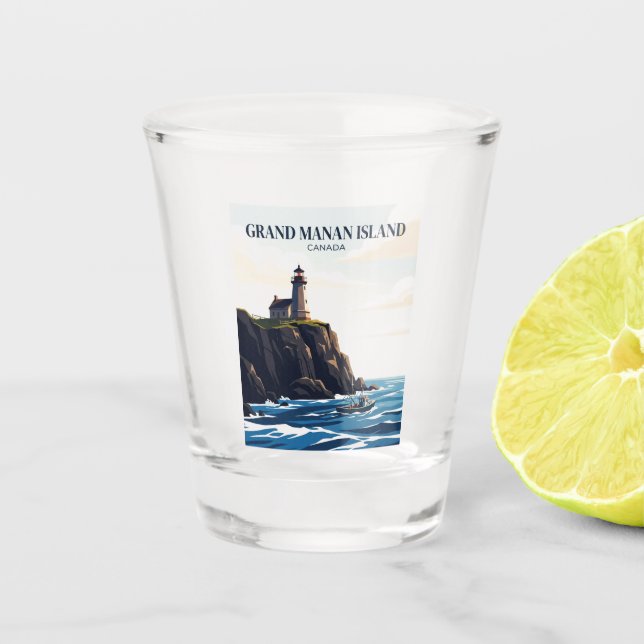 Grand Manan Island Kanada Schnapsglas (Vorderseite)