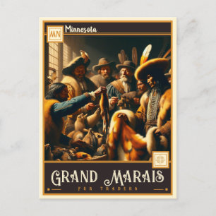 Grand Marais, Minnesota   VINTAG Postkarte