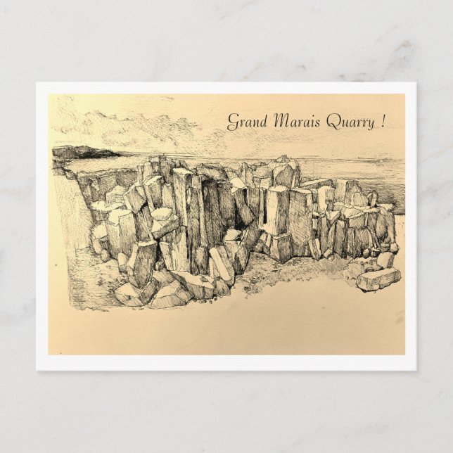 Grand Marais Quarry Feiertagspostkarte (Vorderseite)