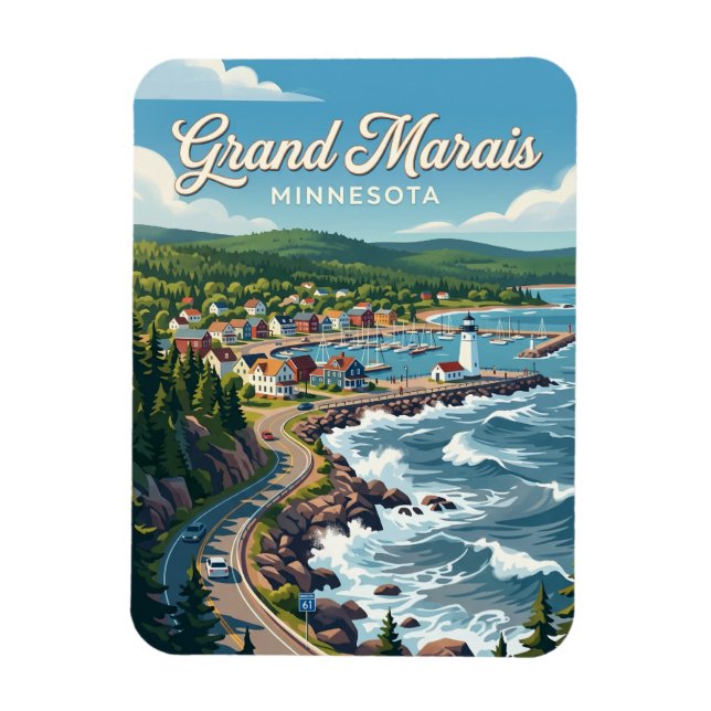 Grand Marais USA Magnet (Vertikal)
