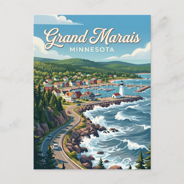 Grand Marais USA Postkarte (Vorderseite)