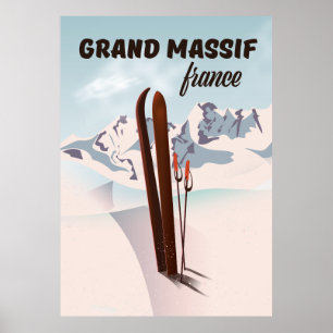 Grand Massif france Ski Poster Kunst.