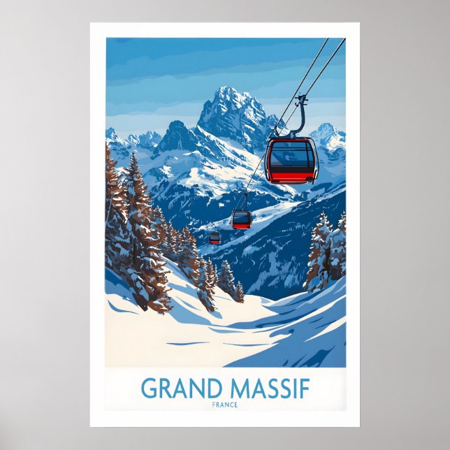 Grand Massif Ski Plakat 1 (Vorne)