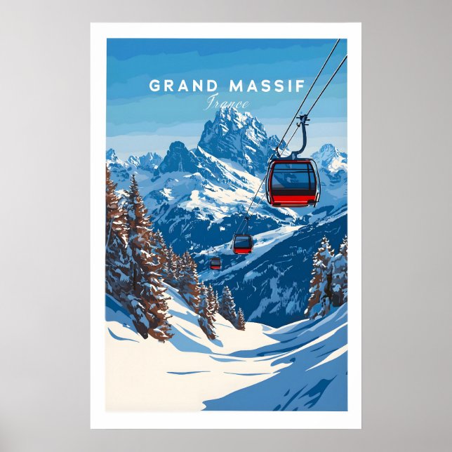Grand Massif Ski Print 1 Poster (Vorne)