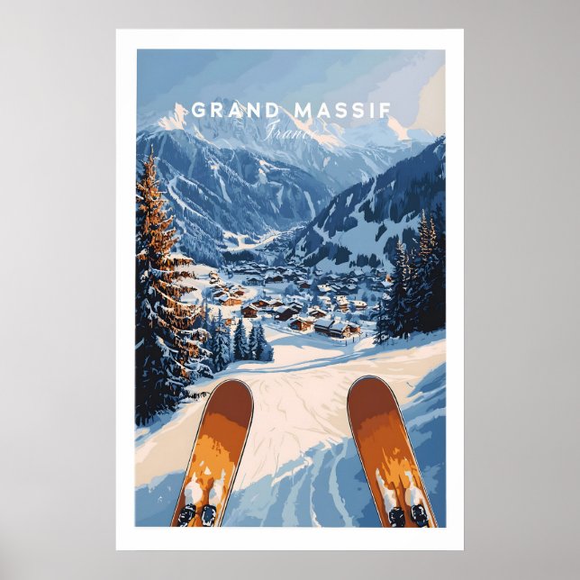 Grand Massif Ski-Wandkunst 1 Poster (Vorne)