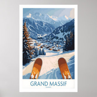 Grand Massif Ski-Wandkunst-Kunstwerk 1 Poster