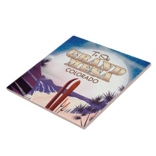 Grand mesa, Colorado Ski Poster. Fliese