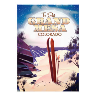Grand mesa, Colorado Ski Poster. Fotodruck
