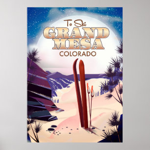 Grand mesa, Colorado Ski Poster. Poster