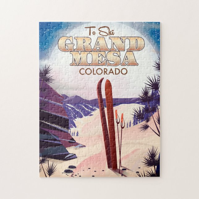 Grand mesa, Colorado Ski Poster. Puzzle (Vertikal)