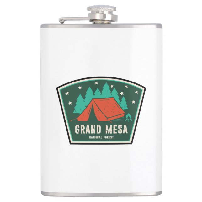 Grand Mesa National Forest Camping Flachmann (Vorderseite)