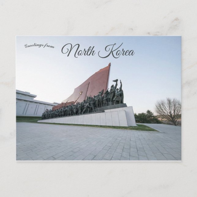Grand Monument Mansu Hill Pjöngjang Nordkorea Postkarte (Vorderseite)