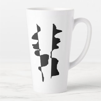 Grand Mug Latte Art Abstrait Dual Face Milchtasse