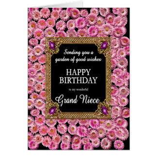Grand Niece Birthday Pink Daisies
