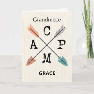 Grand Niece Camp personalisieren Sie die Namenspfe Karte