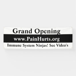 Grand Opening Black and White Banner