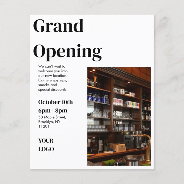 Grand Opening Flyer | Minimal (Vorne)