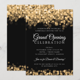 Grand Opening Gold Glimmerlicht Einladung