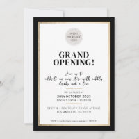 GRAND OPENING moderner Minimal Logo Store schwarz