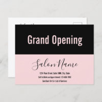 Grand Opening Pale Black Script Schönheitssalon