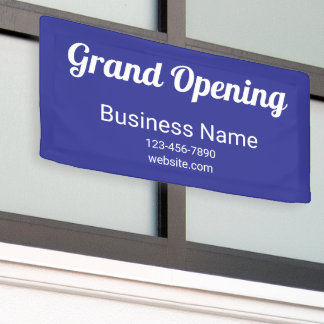 Grand Opening Script Firmenname Telefon Nr. Blue Banner