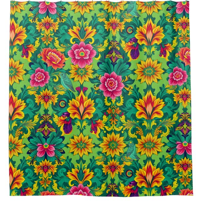 Grand Opulence Maximalist Duschvorhang (Vorderseite)