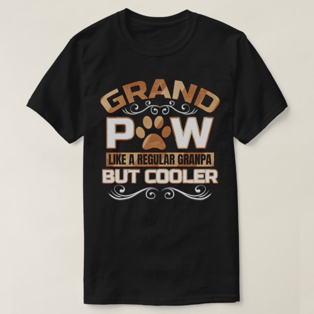 Grand Paw aber Cooler Granpas Großvater T-Shirt (Design vorne)