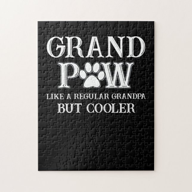 Grand Paw wie normale Opa, aber Coolere Hunde Lieb Puzzle (Vertikal)
