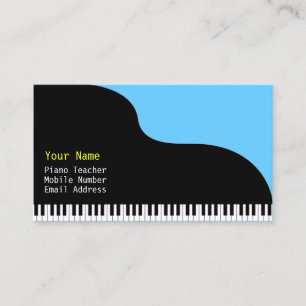 Grand Piano Blue Hintergrund Visitenkarte