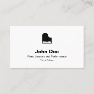Grand Piano Business Cards Visitenkarte