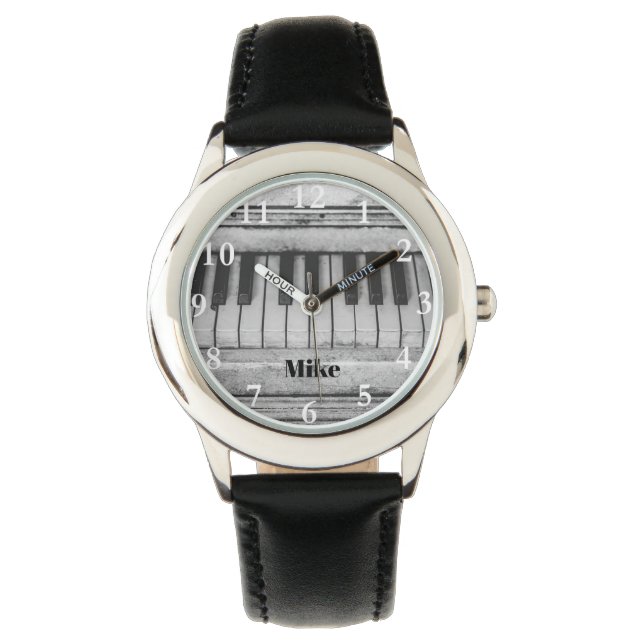 Grand Piano Keys Individuelle Name Watch Armbanduhr (Vorderseite)