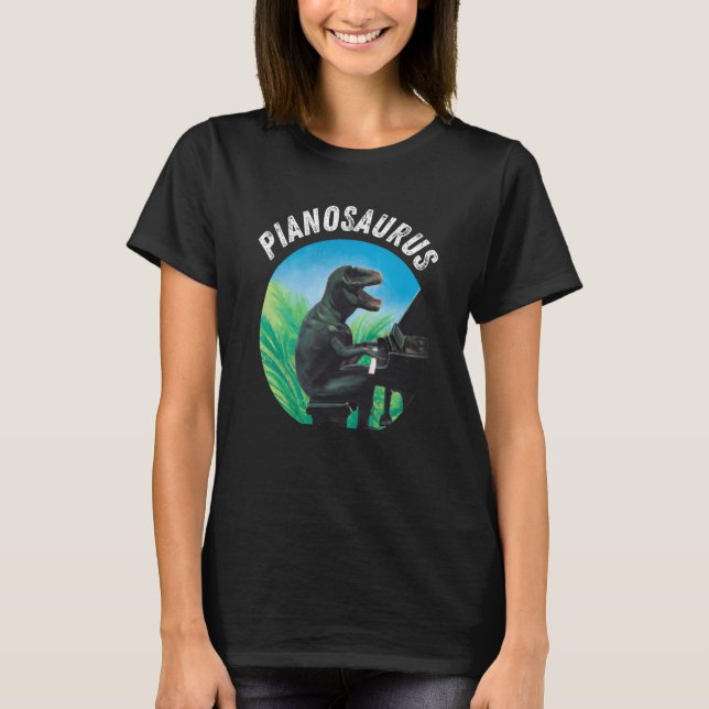 Grand Piano Kids Pianist Dinosaur Music Piano  3 T-Shirt (Vorderseite)