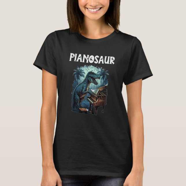 Grand Piano Kids Pianist Dinosaur Music Piano  7 T-Shirt (Vorderseite)