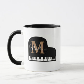 Grand Piano Monogram mit Namen Pianist Tasse