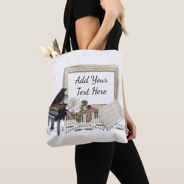 Grand Piano Music Rose Tasche (Von Nahem)